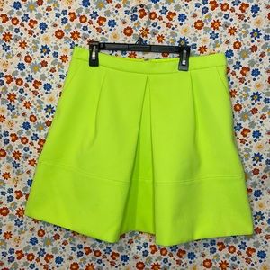 J.crew size 8  lime green skirt with pockets.